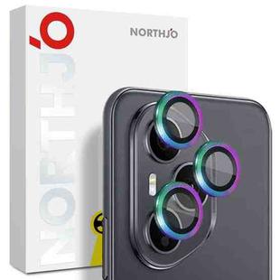 For Honor 400 Pro Global 160.8mm NORTHJO Camera Lens Protector CD Metal Ring Tempered Glass Film(Colorful)