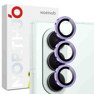 For Samsung Galaxy Z Fold7 5G NORTHJO Camera Lens Protector CD Metal Ring Tempered Glass Film(Purple)