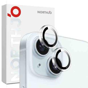 For iPhone 15 / 15 Plus NORTHJO Camera Lens Protector Clear Ring Tempered Glass Film(Clear)