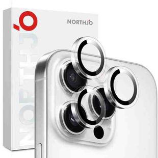 For iPhone 15 Pro / 15 Pro Max NORTHJO Camera Lens Protector Clear Ring Tempered Glass Film(Clear)