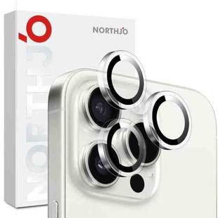 For iPhone 16 Pro / 16 Pro Max NORTHJO Camera Lens Protector Clear Ring Tempered Glass Film(Clear)
