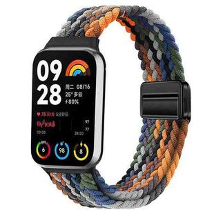 For Xiaomi Smart Band 9 Pro / Redmi Watch 5 Slim Magnetic Buckle Braided Loop Watch Band(Camouflage Colorful)