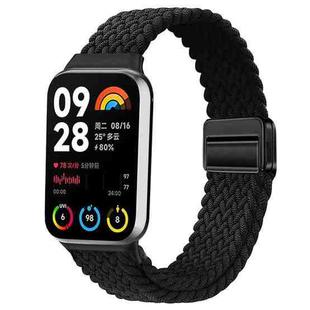 For Xiaomi Smart Band 9 Pro / Redmi Watch 5 Slim Magnetic Buckle Braided Loop Watch Band(Black)