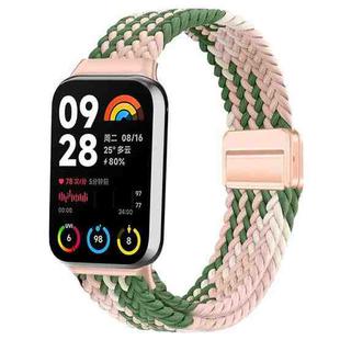 For Xiaomi Smart Band 9 Pro / Redmi Watch 5 Slim Magnetic Buckle Braided Loop Watch Band(Pink Starlight Cactus)