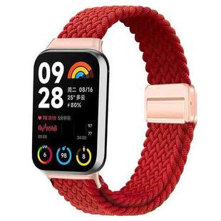 For Xiaomi Smart Band 9 Pro / Redmi Watch 5 Slim Magnetic Buckle Braided Loop Watch Band(Red)