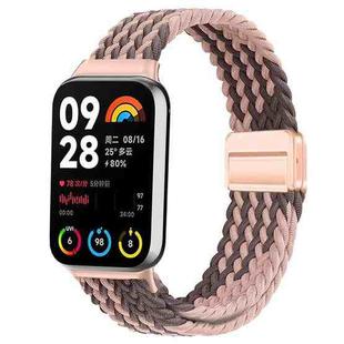 For Xiaomi Smart Band 9 Pro / Redmi Watch 5 Slim Magnetic Buckle Braided Loop Watch Band(Smoke Violet)