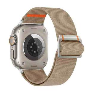 For Apple Watch 46mm / 49mm / 45mm / 44mm Watchman Mechanical Buckle Nylon Watch Band(Pink Sand)