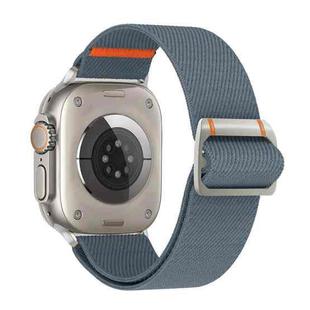 For Apple Watch 46mm / 49mm / 45mm / 44mm Watchman Mechanical Buckle Nylon Watch Band(Dark Gray)