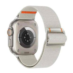 For Apple Watch 42mm / 41mm / 40mm / 38mm Watchman Mechanical Buckle Nylon Watch Band(Starlight)