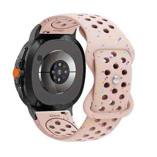 For Samsung Galaxy Watch8 / Watch8 Classic Eco-Friendly Granular Colorful Dots Silicone Watch Band(Pink)