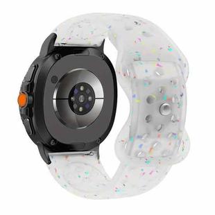 For Samsung Galaxy Watch8 / Watch8 Classic Eco-Friendly Granular Colorful Dots Silicone Watch Band(Transparent)