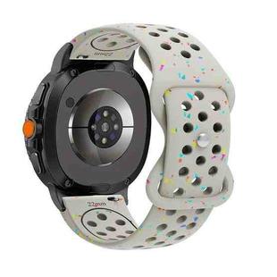 For Samsung Galaxy Watch8 / Watch8 Classic Eco-Friendly Granular Colorful Dots Silicone Watch Band(Starlight)