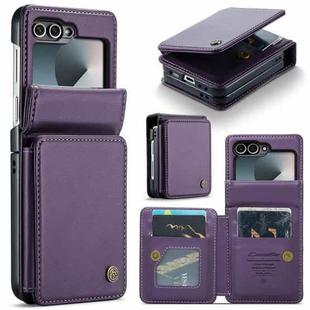 For Samsung Galaxy Z Flip7 FE CaseMe C22 Card Slots Holder RFID Anti-theft Phone Case(Purple)