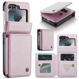 For Samsung Galaxy Z Flip7 FE CaseMe C22 Card Slots Holder RFID Anti-theft Phone Case(Pink)