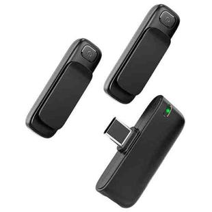 M6 2 Microphone + 1 Receiver Wireless Microphone AI Noise Reduction Live Streaming Mic(Black)