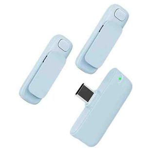 M6 2 Microphone + 1 Receiver Wireless Microphone AI Noise Reduction Live Streaming Mic(Blue)