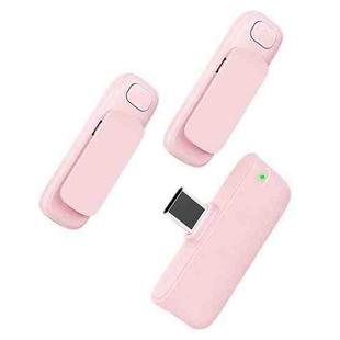 M6 2 Microphone + 1 Receiver Wireless Microphone AI Noise Reduction Live Streaming Mic(Pink)