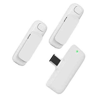 M6 2 Microphone + 1 Receiver Wireless Microphone AI Noise Reduction Live Streaming Mic(White)