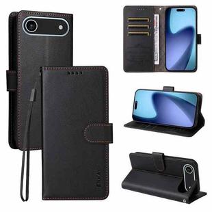 For iPhone 17 Air ENKAY RFID Blocking Wallet Kickstand Litchi Texture Leather Phone Case(Black)