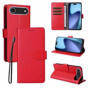 For iPhone 17 Air ENKAY RFID Blocking Wallet Kickstand Litchi Texture Leather Phone Case(Red)