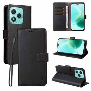 For Honor 400 Lite ENKAY RFID Blocking Wallet Kickstand Litchi Texture Leather Phone Case(Black)