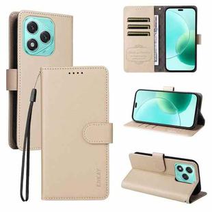 For Honor 400 Lite ENKAY RFID Blocking Wallet Kickstand Litchi Texture Leather Phone Case(Beige)