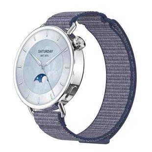 For Xiaomi Watch S4 41mm Quick Release Two Section Braided Nylon Loop Watch Band(Midnight Blue)