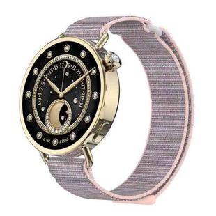 For Xiaomi Watch S4 41mm Quick Release Two Section Braided Nylon Loop Watch Band(Pink Sand)