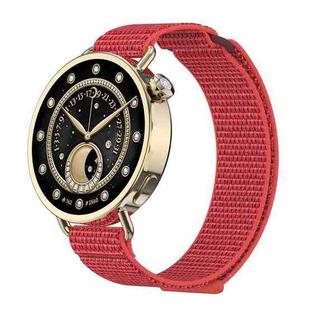 For Xiaomi Watch S4 41mm Quick Release Two Section Braided Nylon Loop Watch Band(China Red)