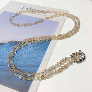 Crystal Pearl Mobile Phone Long Chain(Crystal Champagne Gold)