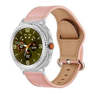For Samsung Galaxy Watch8 / Watch8 Classic Classic Buckle Genuine Leather Watch Band(Pink)