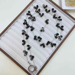 Drop Crystal Crosses The Phone Chain(Black)