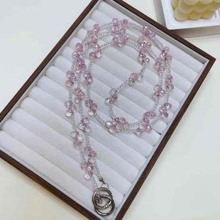 Drop Crystal Crosses The Phone Chain(Pink)