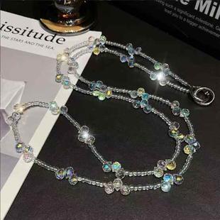 Drop Crystal Crosses The Phone Chain(White)