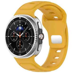 For Samsung Galaxy Watch8 / Watch8 Classic Reverse Buckle Single Color Silicone Watch Band(Yellow)