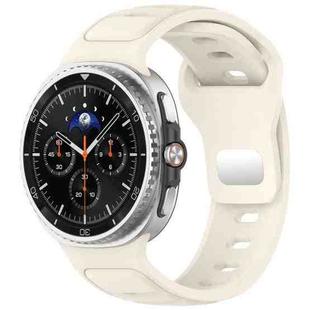 For Samsung Galaxy Watch8 / Watch8 Classic Reverse Buckle Single Color Silicone Watch Band(Starlight)