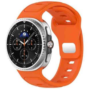 For Samsung Galaxy Watch8 / Watch8 Classic Reverse Buckle Single Color Silicone Watch Band(Orange)