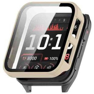 For Garmin Venu X1 Tempered Film Integrated PC Watch Protective Cover(Ivory White)