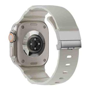 For Apple Watch 46mm / 49mm / 45mm / 44mm Magnetic Clasp Silicone Watch Band(Starlight)