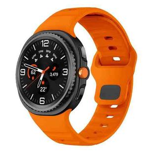 For Samsung Galaxy Watch8 / Watch8 Classic Wave Reverse Buckle Silicone Watch Band(Orange)
