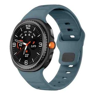 For Samsung Galaxy Watch8 / Watch8 Classic Wave Reverse Buckle Silicone Watch Band(Ocean Blue)