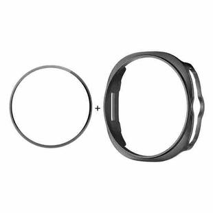 For Samsung Galaxy Watch8 Classic 46mm ENKAY Hat-Prince  2 in 1 Solid Color PC Watch Cover with Full Coverage PMMA Soft Film(Metal Gray)