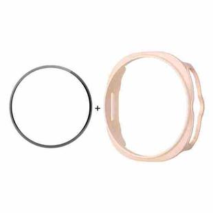 For Samsung Galaxy Watch8 Classic 46mm ENKAY Hat-Prince  2 in 1 Solid Color PC Watch Cover with Full Coverage PMMA Soft Film(Sand Pink)
