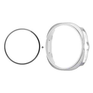 For Samsung Galaxy Watch8 Classic 46mm ENKAY Hat-Prince  2 in 1 Solid Color PC Watch Cover with Full Coverage PMMA Soft Film(Silver)
