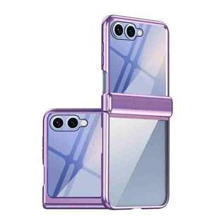 For Samsung Galaxy Z Flip7 FE  5G Cold Ice Foldable Shockproof Phone Case(Purple)
