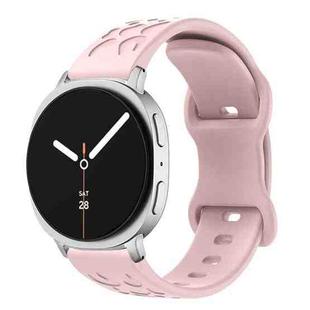 For Samsung Galaxy Watch8 / Watch8 Classic Concave Leopard Butterfly Buckle Silicone Watch Band(Pink)