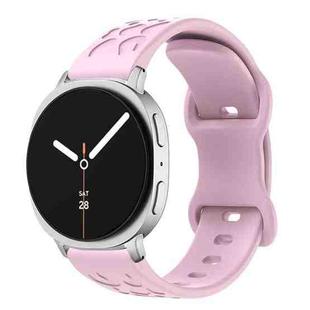 For Samsung Galaxy Watch8 / Watch8 Classic Concave Leopard Butterfly Buckle Silicone Watch Band(Purple)
