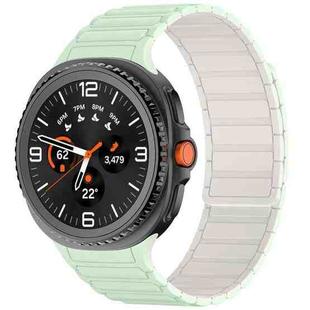 For Samsung Galaxy Watch8 / Watch8 Classic Tri-beads Magnetic Silicone Watch Band(Mint Green Starlight)