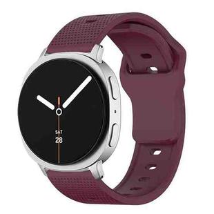 For Samsung Galaxy Watch8 / Watch8 Classic Round Dots Stud Buckle Silicone Watch Band(Wine Red)