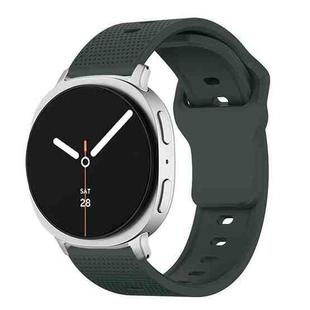 For Samsung Galaxy Watch8 / Watch8 Classic Round Dots Stud Buckle Silicone Watch Band(Green)